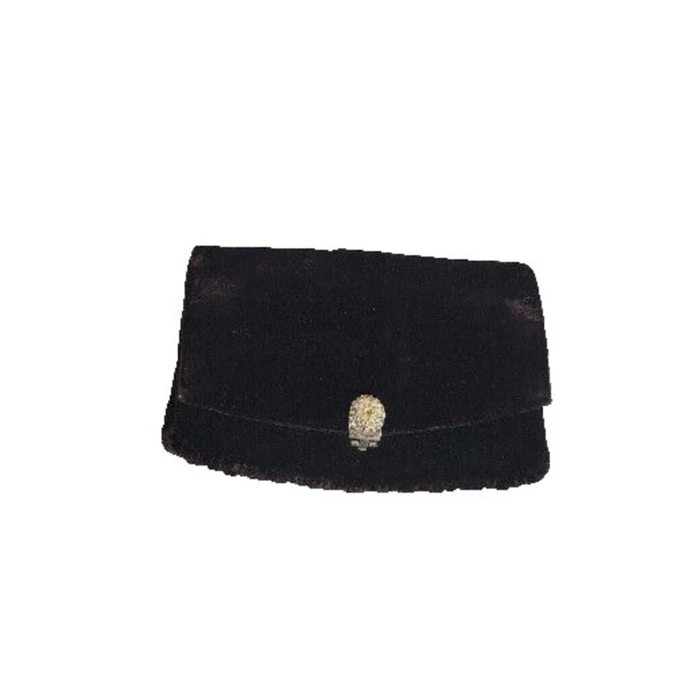 Vintage Brown Clutch Purse, GARAY  Purse, Handbag, Rhinestone Clasp